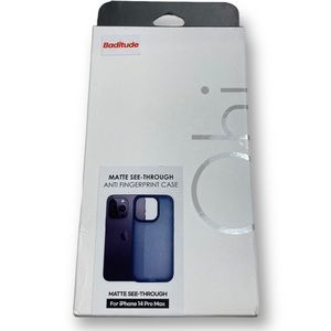 Ohi Baditude Phone Case for iPhone 14 Pro Max Matte See-Through Dark Green